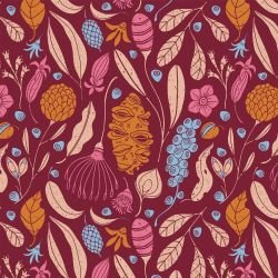 native lines coastal banksia rich red