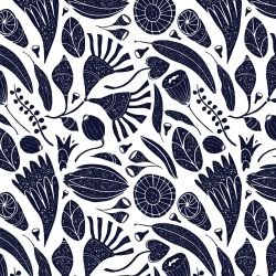 native lines kakadu flora texture navy