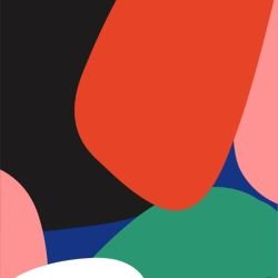 natural forms layered intrusion green black pink mix