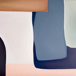 abstract dimensions stacked blue