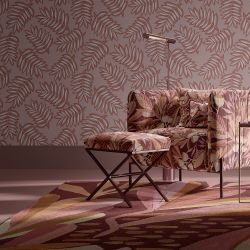 coastal concept rug flora burgundy