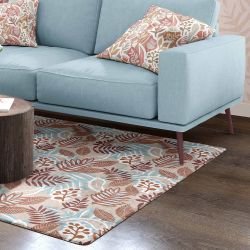 coastal concept rug foliage brick