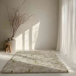 enchanted home concept rug peony pattern green