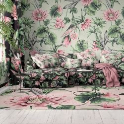 jungle chic concept rug jungle lily powderroom