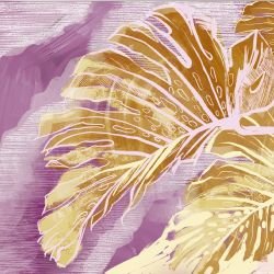 leafscapes monsteria leaves purple sunrise