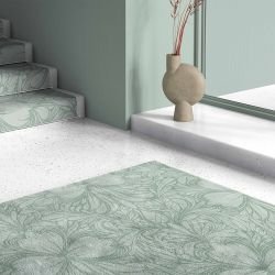 ornamental chic concept rug trifolium aqua
