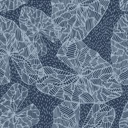the natural jungle palm print indigo