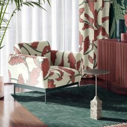 woodblock florals concept rug broken branches greens