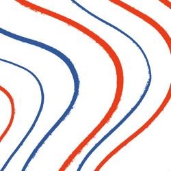 natures bounty curved linescape blue red