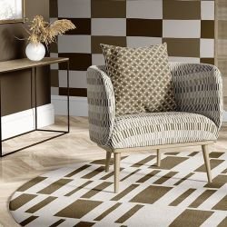 gentle geometrics concept rug rectangle quilt old brass