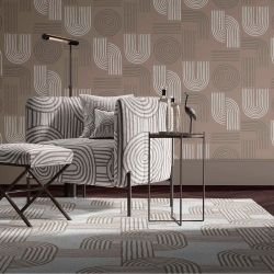 modern glamour concept rug spiral maze shore