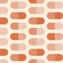 retro modern pellet orange cream