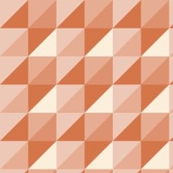 retro modern pyramid cut orange cream