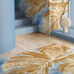 leafscape concept monsteria leaves rug wallpaper 