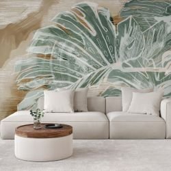 leafscapes concept monsteria leaves mural 