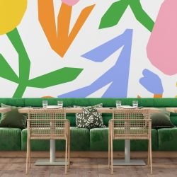 playful pops concept floral mural 