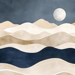 waves of earth mountain mirage neutral night 