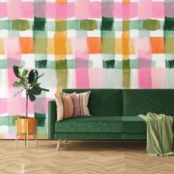 painted parade concept wallpaper and cushions