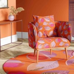 australian wildflowers concept rug falling leaves orange