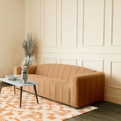 check me out concept rug geometrical shapes peachy