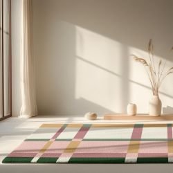 petals and plaids concept fall flannel rug