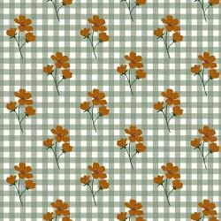 petals and plaids gingham stems green gold