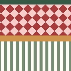 petals and plaids harlequin panel multi