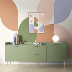 pictoral shapes concept mural and artwork