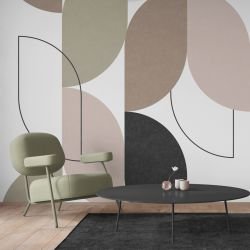 pictoral shapes concept mural and upholstery