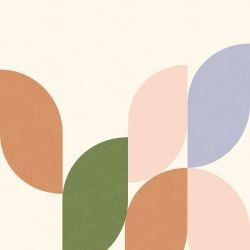 pictoral shapes mariotte soft sunset mural