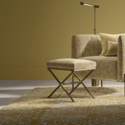 printers block concept rug and armchair upholstery