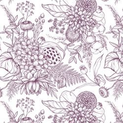 flower doodles dried beauty orchid white