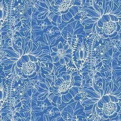 rainbow jungle flora and fauna follies cobalt white reverse