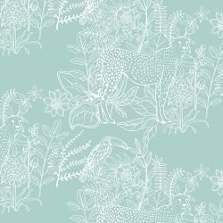 rainbow jungle primal flora duckegg white reverse