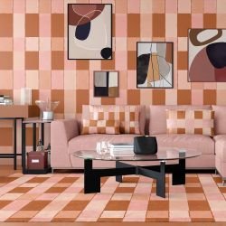 checkers concept rug watercolour weaving rich