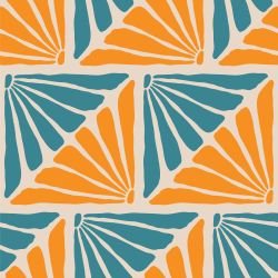 retrogroove quarter daisy blue orange