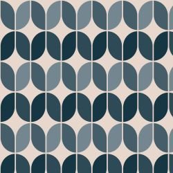 retro modern mosaic tiling blue beige