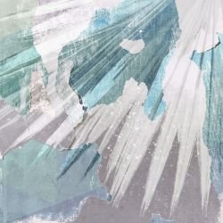 leafscapes spike fan fronds vintage teal