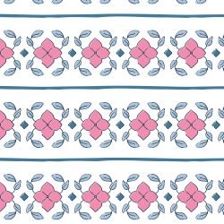 stamped stories blooming geometry pink blue