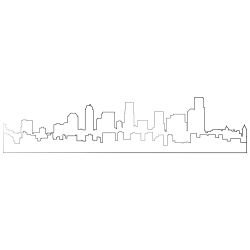 silhouette city vs scenery  city outline black white