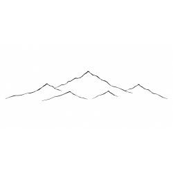 silhouette city vs scenery  ridge sketch black white