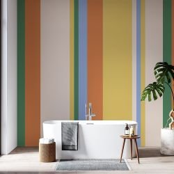 stripe stories concept bathroom wallpaper