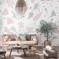 sundrenched foliage concept igneous white wallpaper