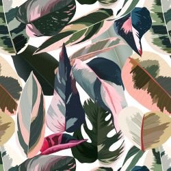 sundrenched foliage sunkissed palms white 