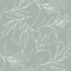 leaf outlines weeping willow fern white