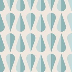 retro modern split cone blue cream