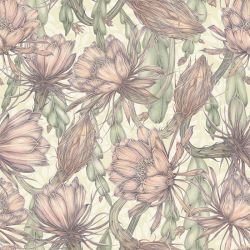 textured tropics orchid cactus yellow light