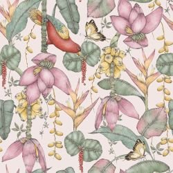 textured tropics parrot garden pale pink