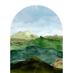 the arch edit artwork arc large painted stillness green