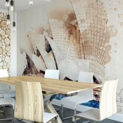 destination landmarks concept office mural